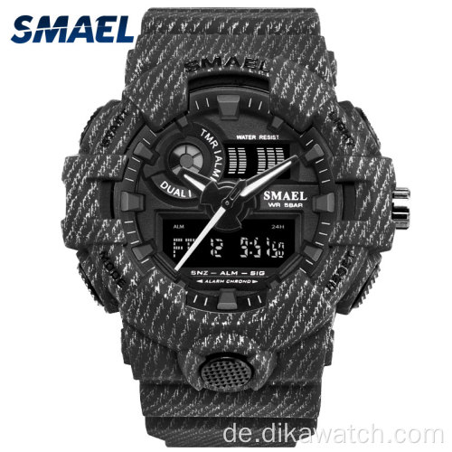 SMAEL Marke Luxus Cowboy Sportuhr Analog ArmyWasserdicht